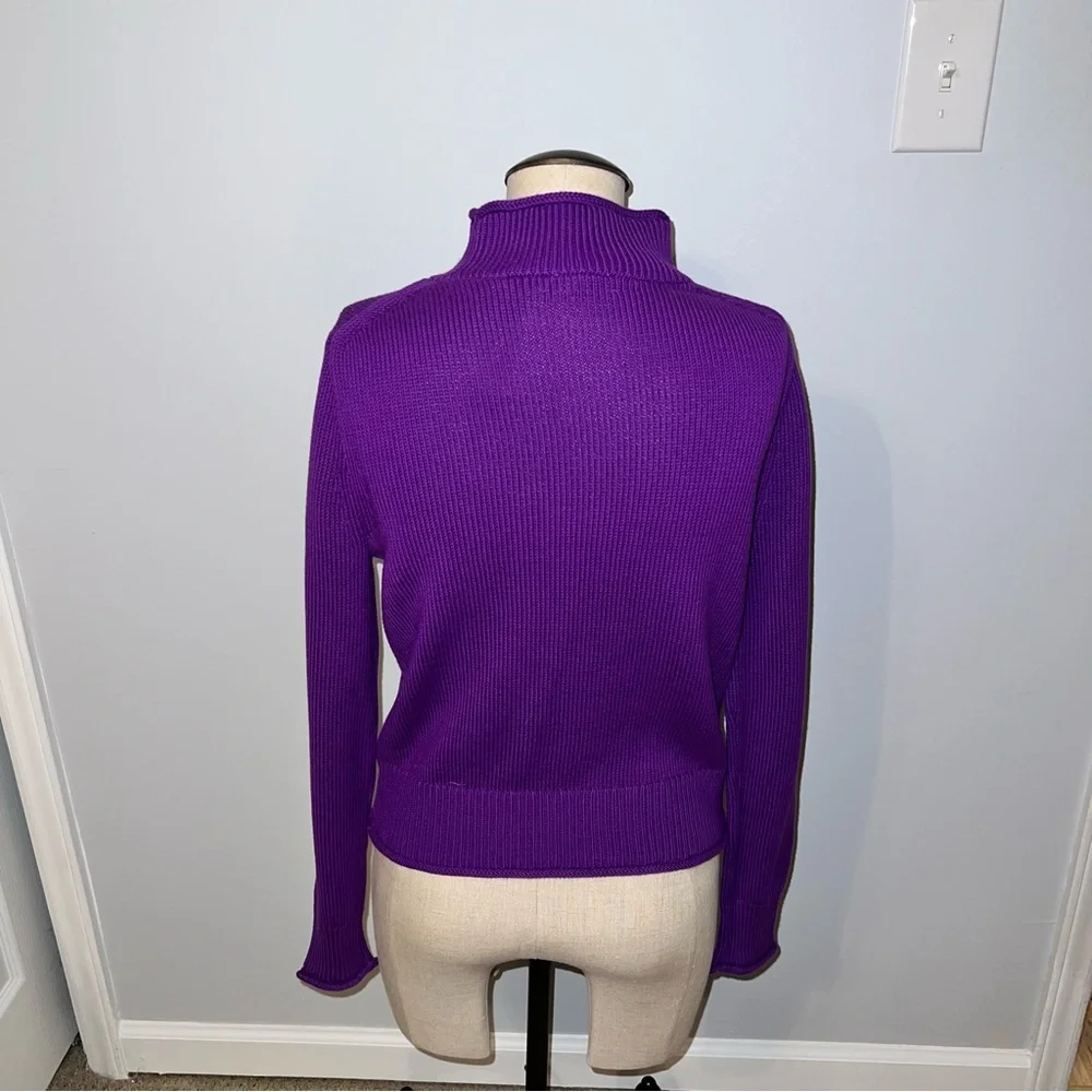 NWT J. Crew New Heritage Rollneck Trade Sweater Dark Iris XS